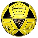 Mikasa FT5A-BKY-BK Goal Master Soccer Ball, Black/Yellow, Size 5(FIFA Quality/Foot Volleyball)