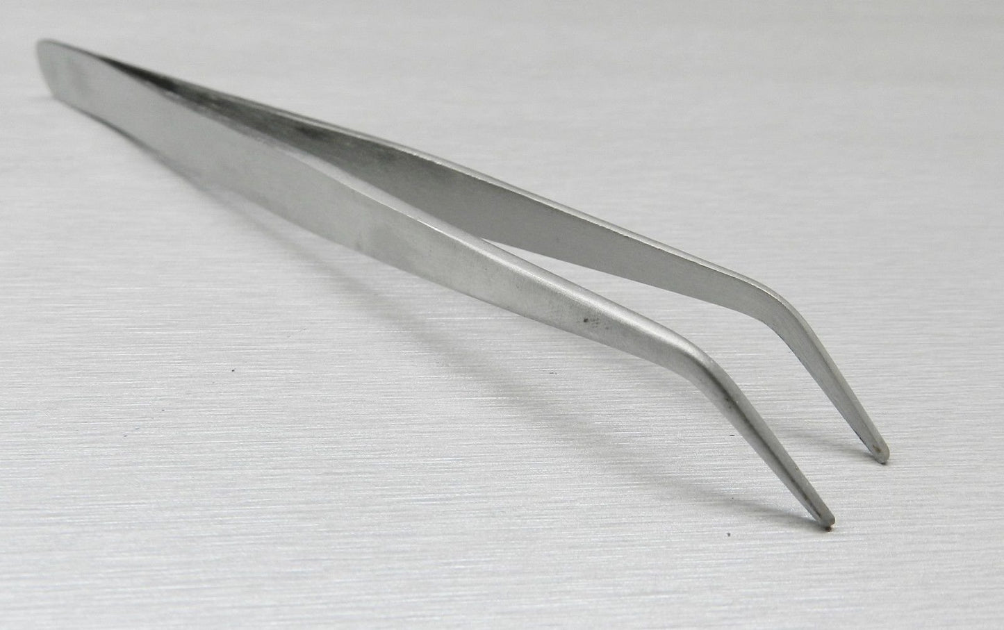 Tweezers Bent Tip Tweezer 45 Degree Bent Smooth Tips Jewelry Bead Hobby & Crafts 7" by JTS