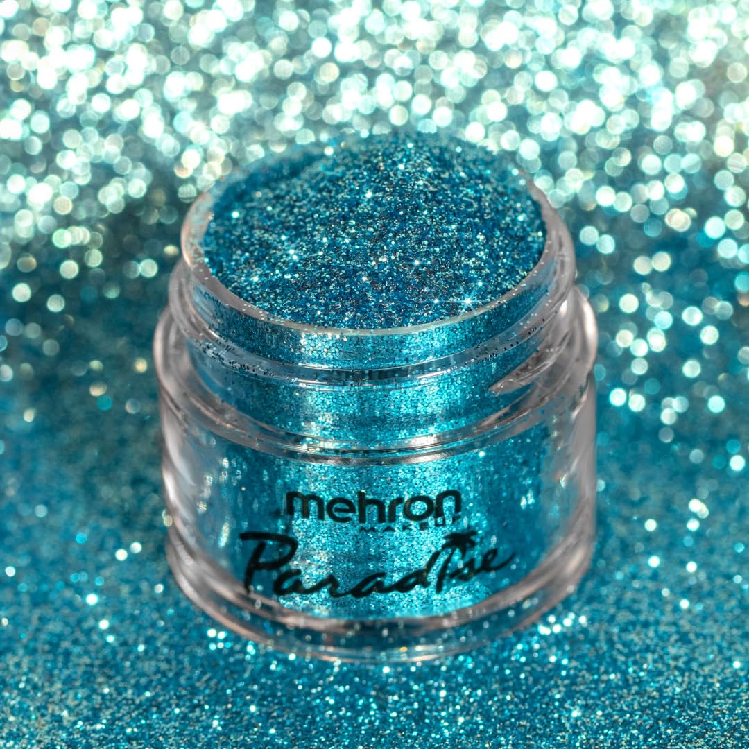 Mehron Makeup Paradise Glitter FX | Professional Cosmetic for Makeup & Art | Vibrant & Shimmering Loose Glitter .25 oz (7 g) (Pastel Sky Blue)