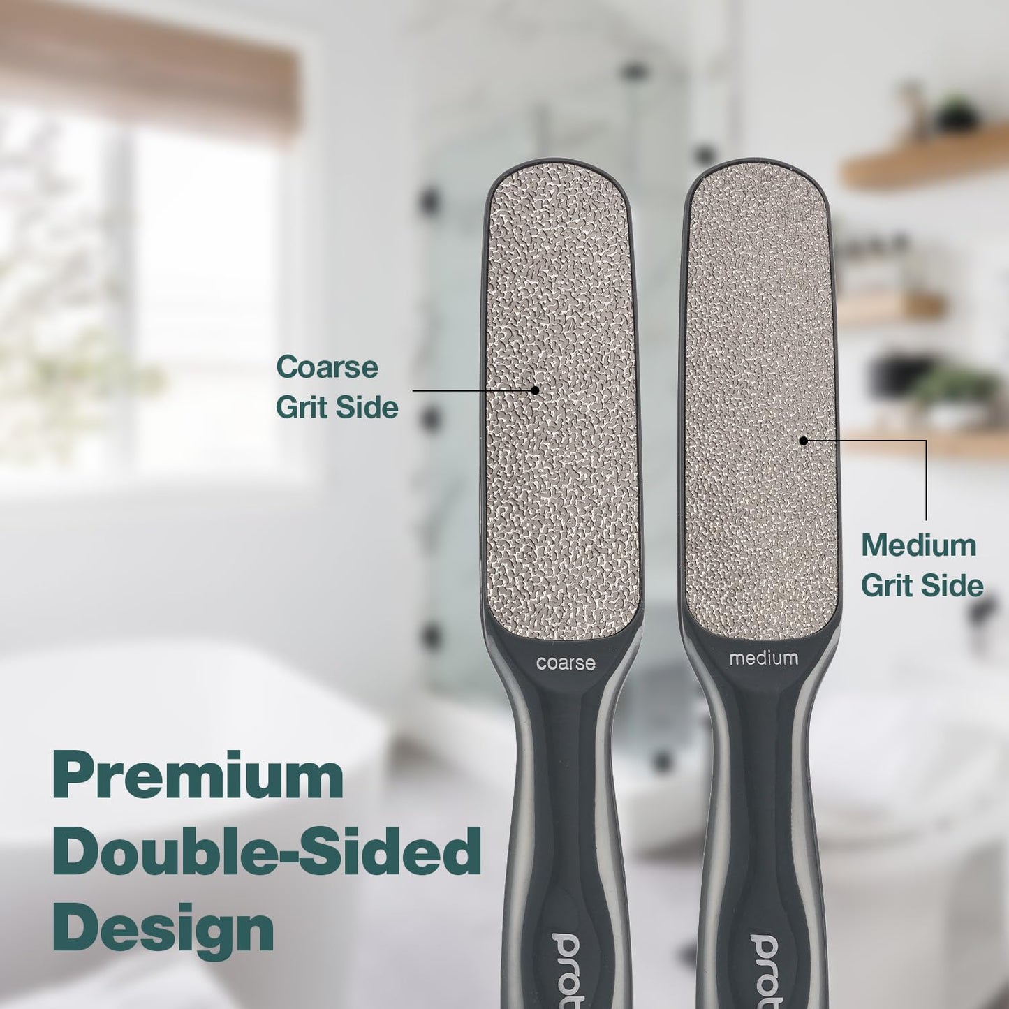 Probelle Double Sided Multidirectional Nickel Foot File Callus Remover - Immediately Reduces calluses and Corns to Powder for Instant Results, Safe
