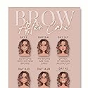 PMU Eyebrow Powder Brow Microblading Aftercare Instruction Cards - 4x6 Inches - Front and Back Stages of brow healing