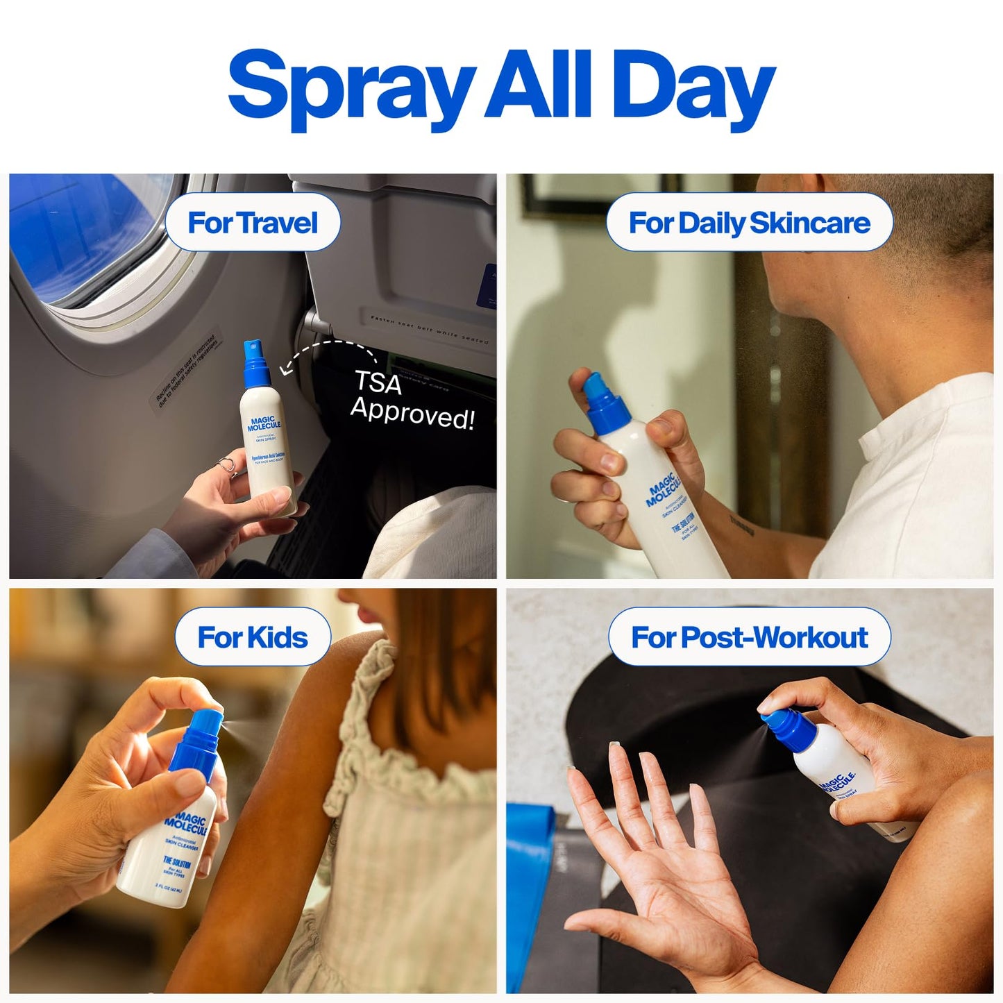 Magic Molecule Hypochlorous Acid Spray for Breakout-Prone Skin, Eczema & Itchy Rashes | Helps 50+ Dermal Issues | Safe for Multiple Daily Uses | Beauty and Personal Care Magic Molecule