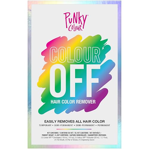Punky Colour Off Hair Color Remover - Hair Dye Remover, Easily Removes Temporary, Permanent & Semi Permanent Dye, Ammonia Free, Bleach Kit