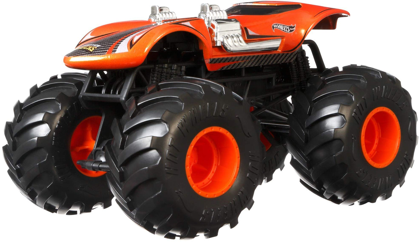 Hot Wheels Monster Trucks Twin Mill die-cast 1:24 Scale Vehicle with Giant Wheels for Kids Age 3 to 8 Years Old Great Gift Toy Trucks Large Scales