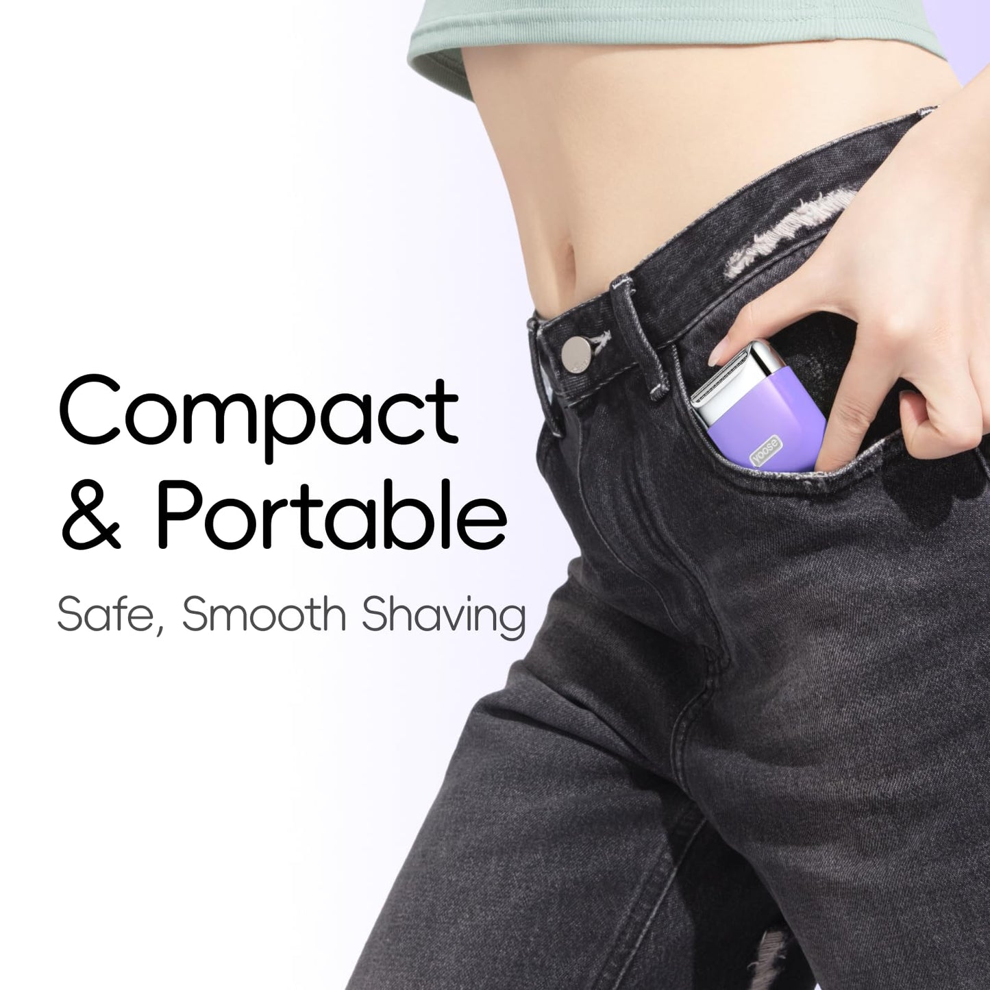yoose Electric Razors for Women, IPX7 Alloy Body Bikini Trimmer for Women (USB-C, Trimmer Comb, Multi Shaving Modes), Portable Size, Taro Purple Beauty and Personal Care yoose