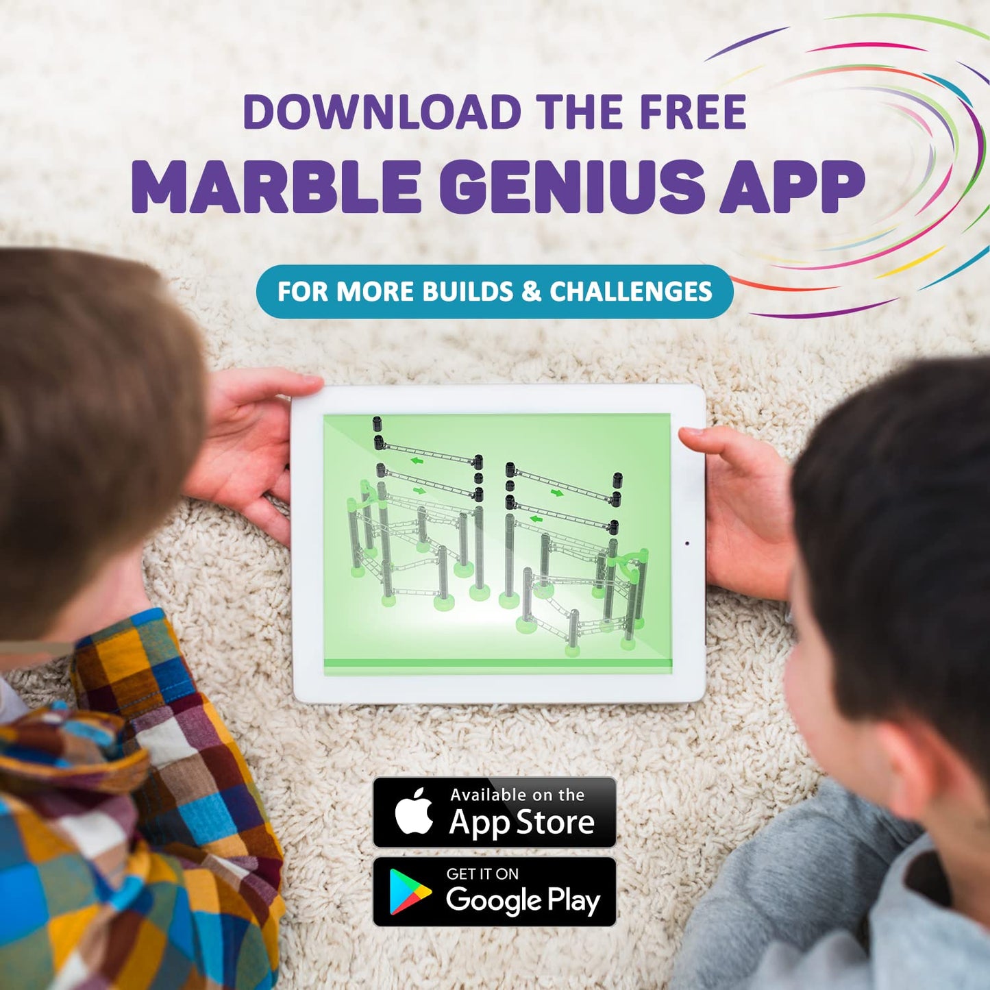 Marble Genius Add-On Chain Lift – Automatic Marble Rails Accessory for Marble Run, STEM Toy for Kids & Teens Ages 8+, Battery Powered