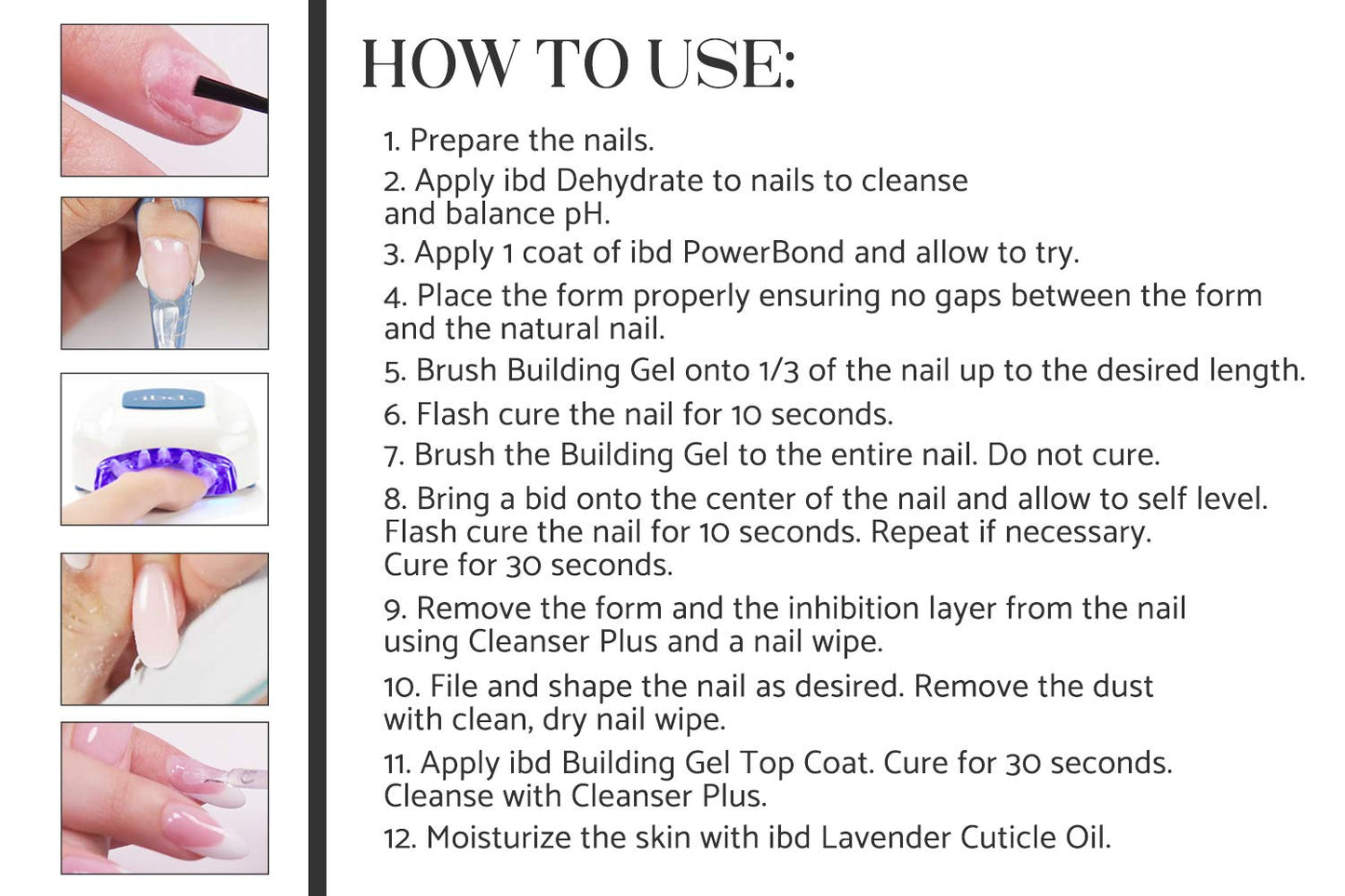 IBD Building Gel, Hard Gel Nail Extension, Soak-Off UV/LED Finish, Nail Strengthener Polish, Top Coat 0.5 fl oz