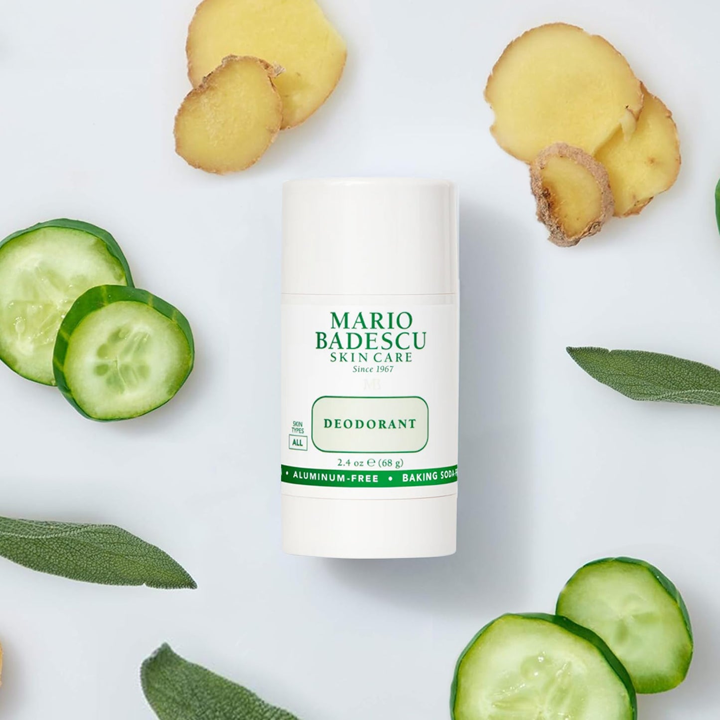 Mario Badescu Deodorant Infused with Skin-Loving Botanicals | Aluminum and Baking Soda-Free | Keeps Underarms Fresh All Day | For Daily Use | 2.4 FL.
