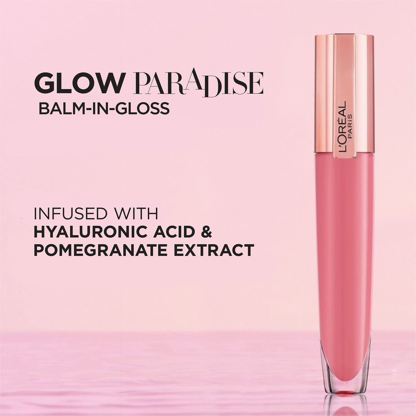 L'Oreal Paris Glow Paradise Hydrating Tinted Lip Balm-in-Gloss with Pomegranate Extract & Hyaluronic Acid, Ultra-Gentle, Non-Sticky Formula, Blissful