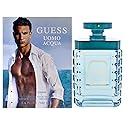 Guess Uomo Acqua Eau de Toilette Cologne Spray For Men, 3.4 Fl. Oz.