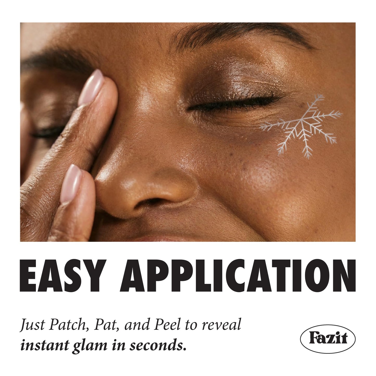 Fazit Makeup Patches - Snowflake Eye Rays - Glow Up Make-Up Patches - Cute Glitter Makeup Accessories for Women - Cosmetic Glitter for Face