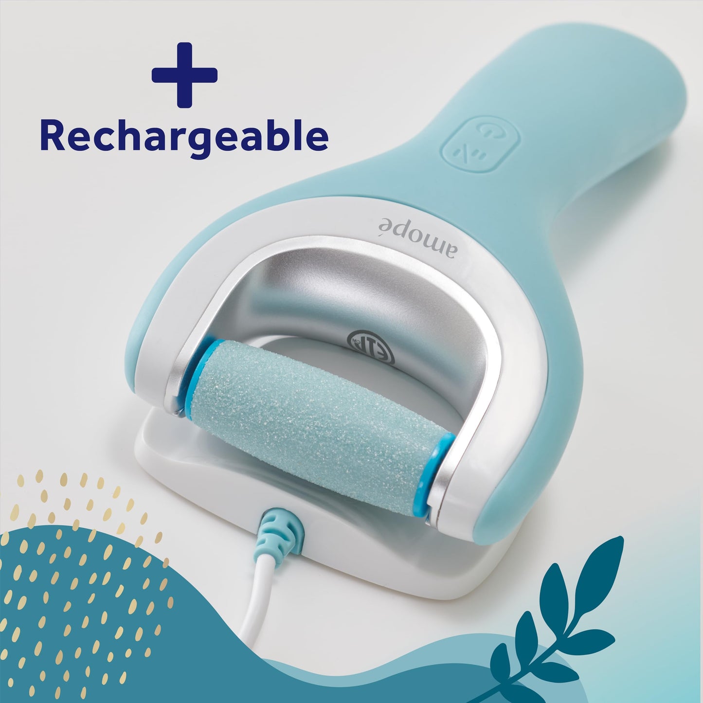 Amope Pedi Perfect Pro Wet & Dry Electric Foot File Callus Remover Kit, Waterproof, Rechargeable, Pedicure Tool for Feet, Removes Hard, Dead Skin
