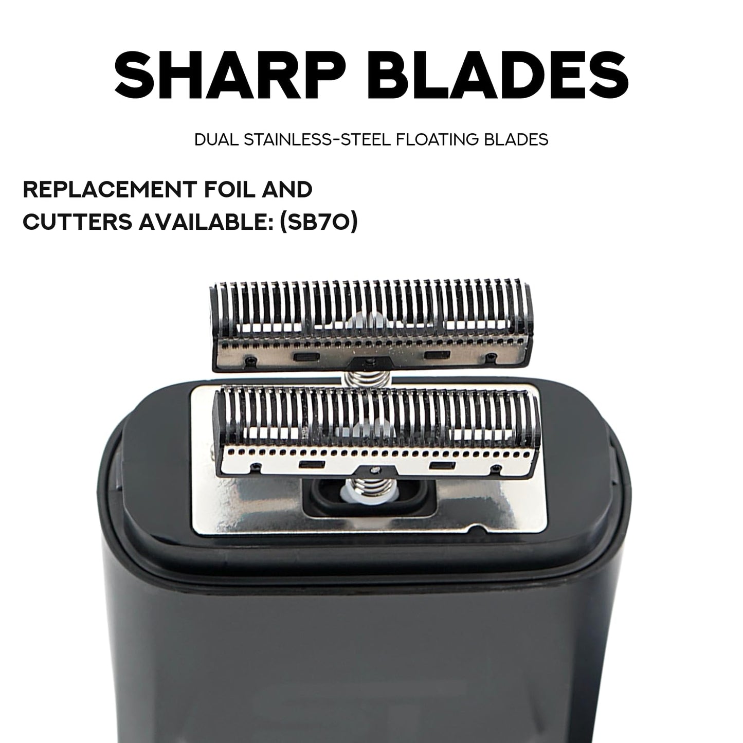 Supreme Trimmer Replacement Titanium Coated Foil & Steel Cutters SB70 - Hypoallergenic Foil for Darkstar STF720 - Black Beauty and Personal Care Supreme Trimmer