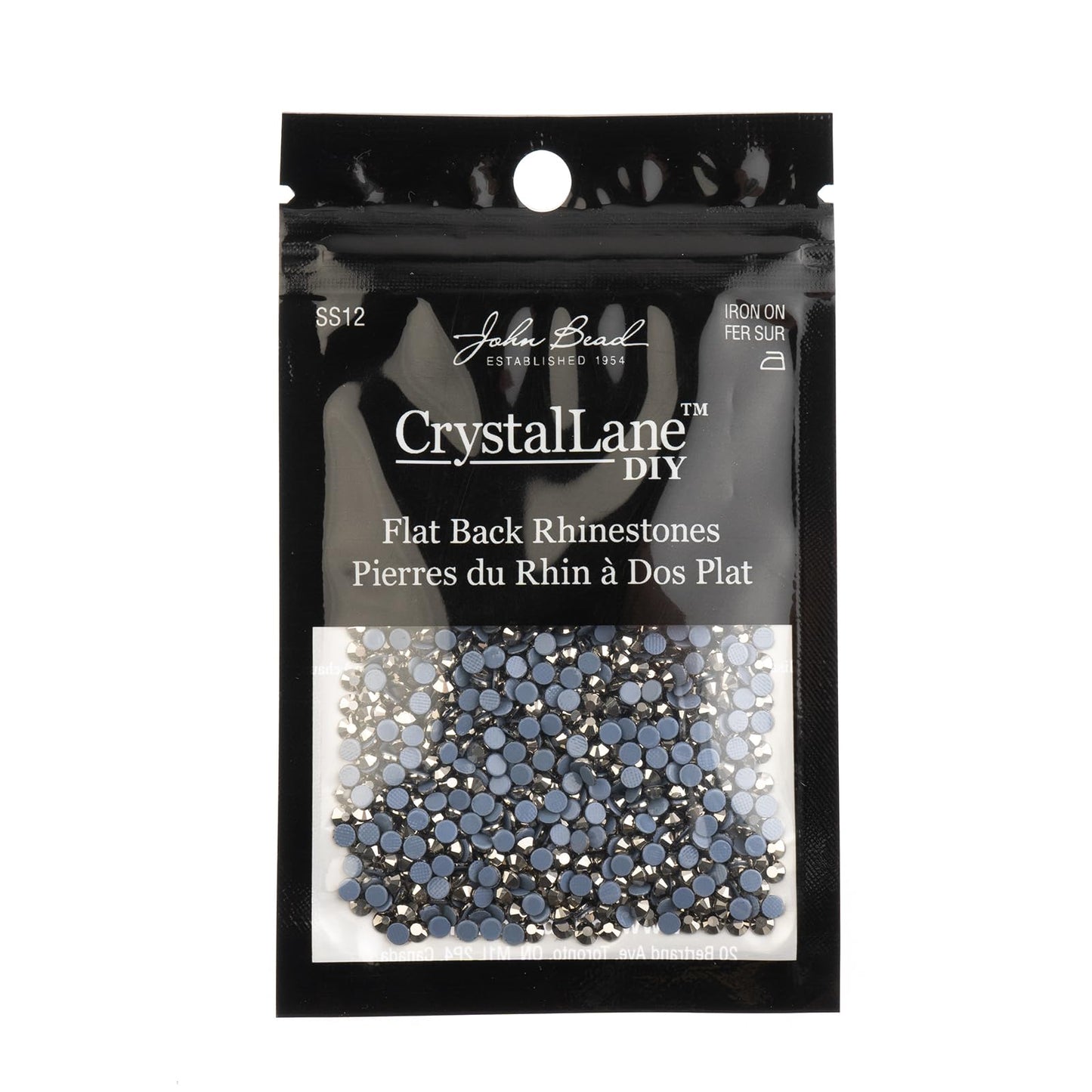 Crystal Lane DIY Flat Back Hotfix Rhinestones, ss12 (3mm), Hematite 1440pcs Beauty & Personal Care Crystal Lane Diy