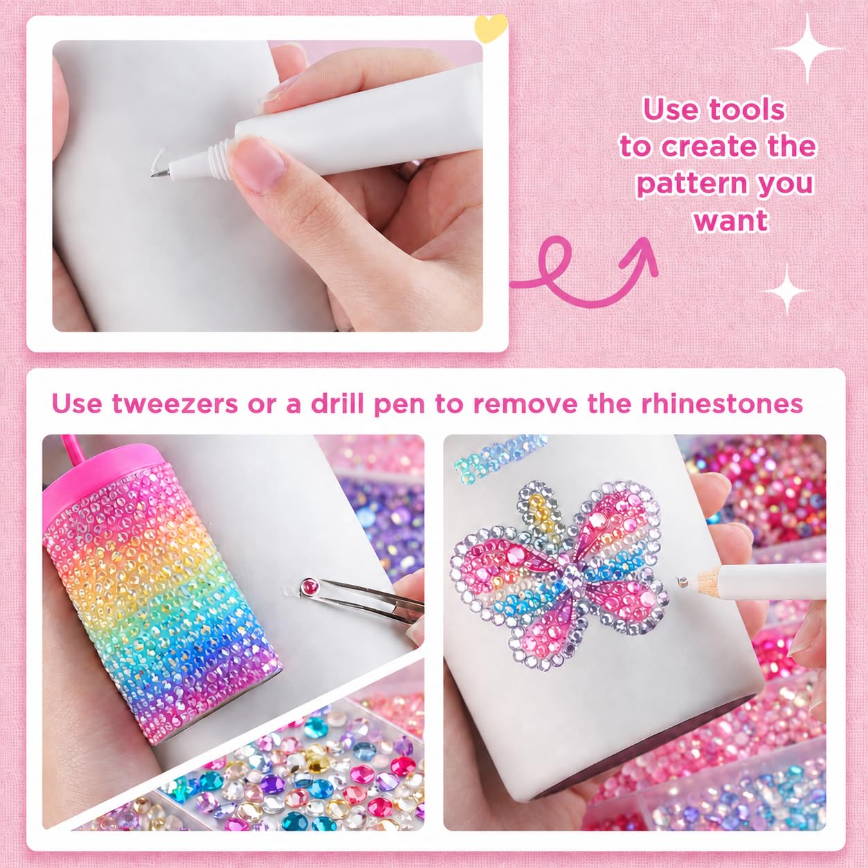 32000Pcs 24 Colors Jelly Rhinestones for Bedazzling,Mix Colors Bedazzling Kit with Rhinestones,3MM SS10 Colorful Resin Flatback Gems with Nail Glues Beauty and Personal Care BlissVeritura