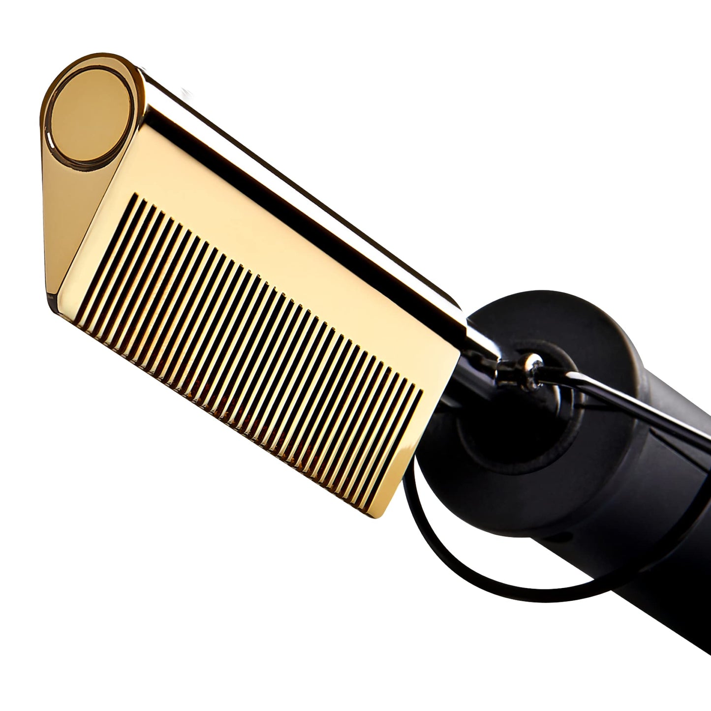 Red by Kiss Hot Comb Hair Straightener 450 Degrees, Straight Teeth Electric Heating Comb, Pressing Comb Brush for Straightening Hair and Beard