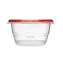 Rubbermaid TakeAlongs Deep Square Food Storage Containers, 5.3 Cup, 2 Count