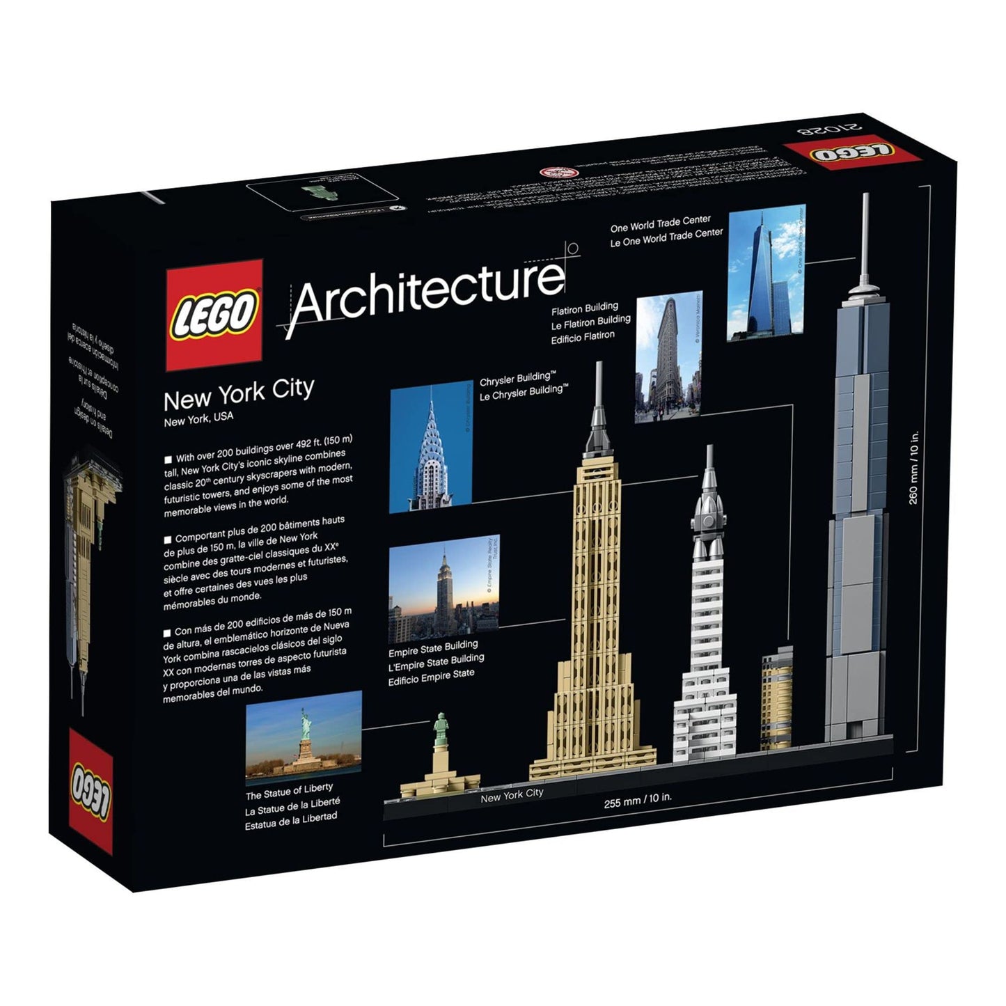 LEGO Architecture New York City 21028, Buildable Skyline Model Kit, Collectible Home or Office Decor, Gift for Kids, Adults & NYC Fans Ages 12+