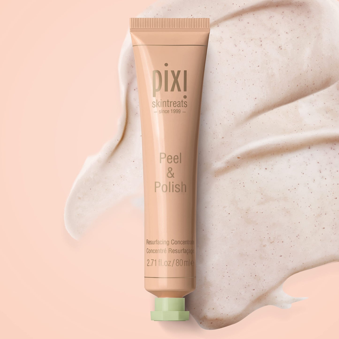 Pixi Beauty Peel & Polish | Natural Fruit Enzymes Resurface Skin | Gentle Exfoliator Promotes Healthy Complexion | 2.70 Fl Oz