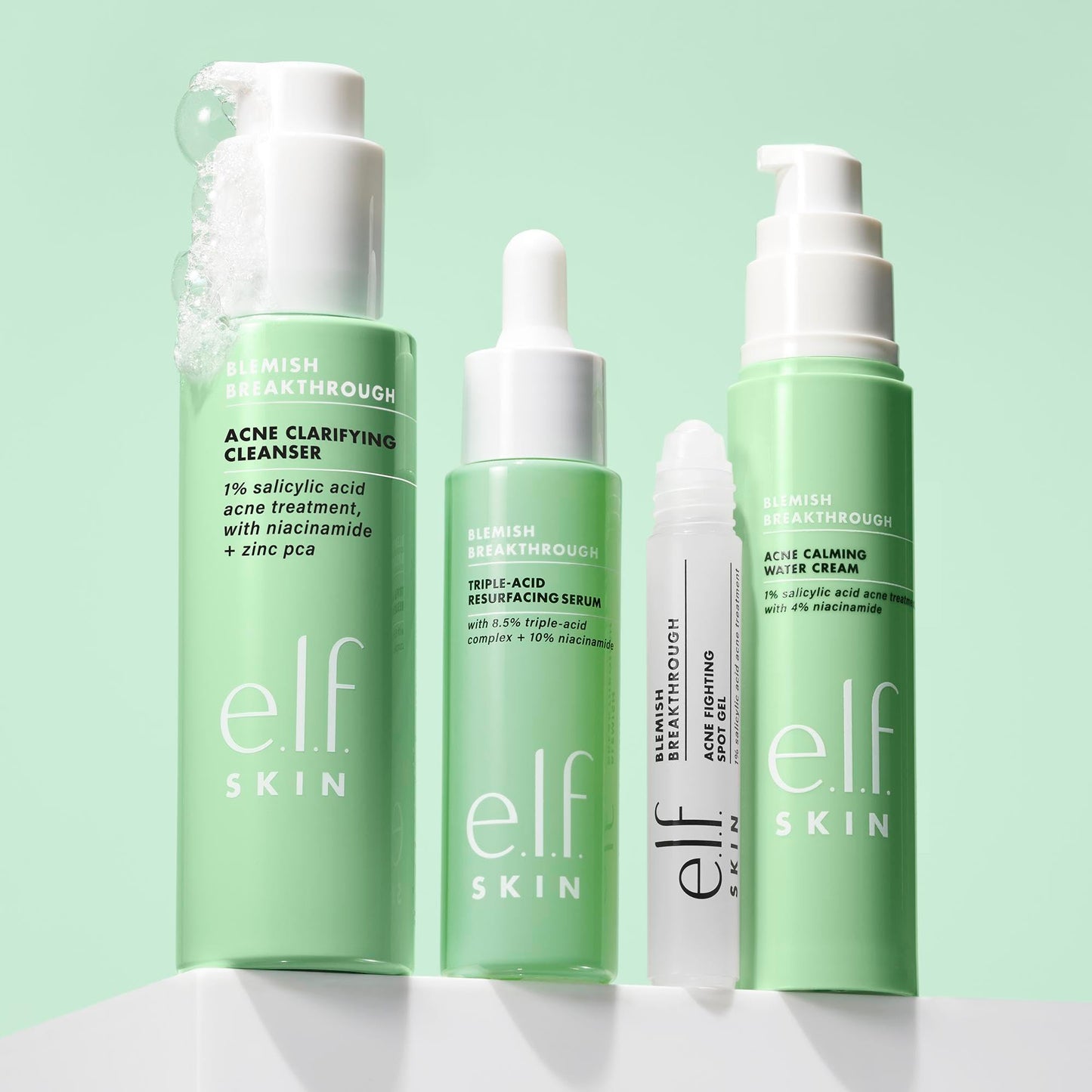 e.l.f. SKIN Blemish Breakthrough Clarifying Cleanser, Gel Cleanser For Removing Makeup, Controlling Oil & Clarifying Pores, 1% Salicylic Acid