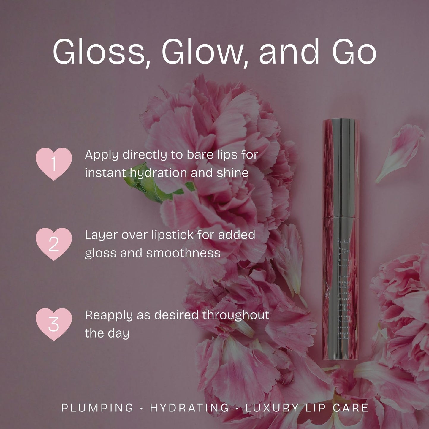 HIGHONLOVE Lip Gloss - Clear Plumping Lip Gloss, Hydrating Formula with a High Shine Finish, Wear Alone or On-Top of Color - Vegan & Cruelty Free (3.5