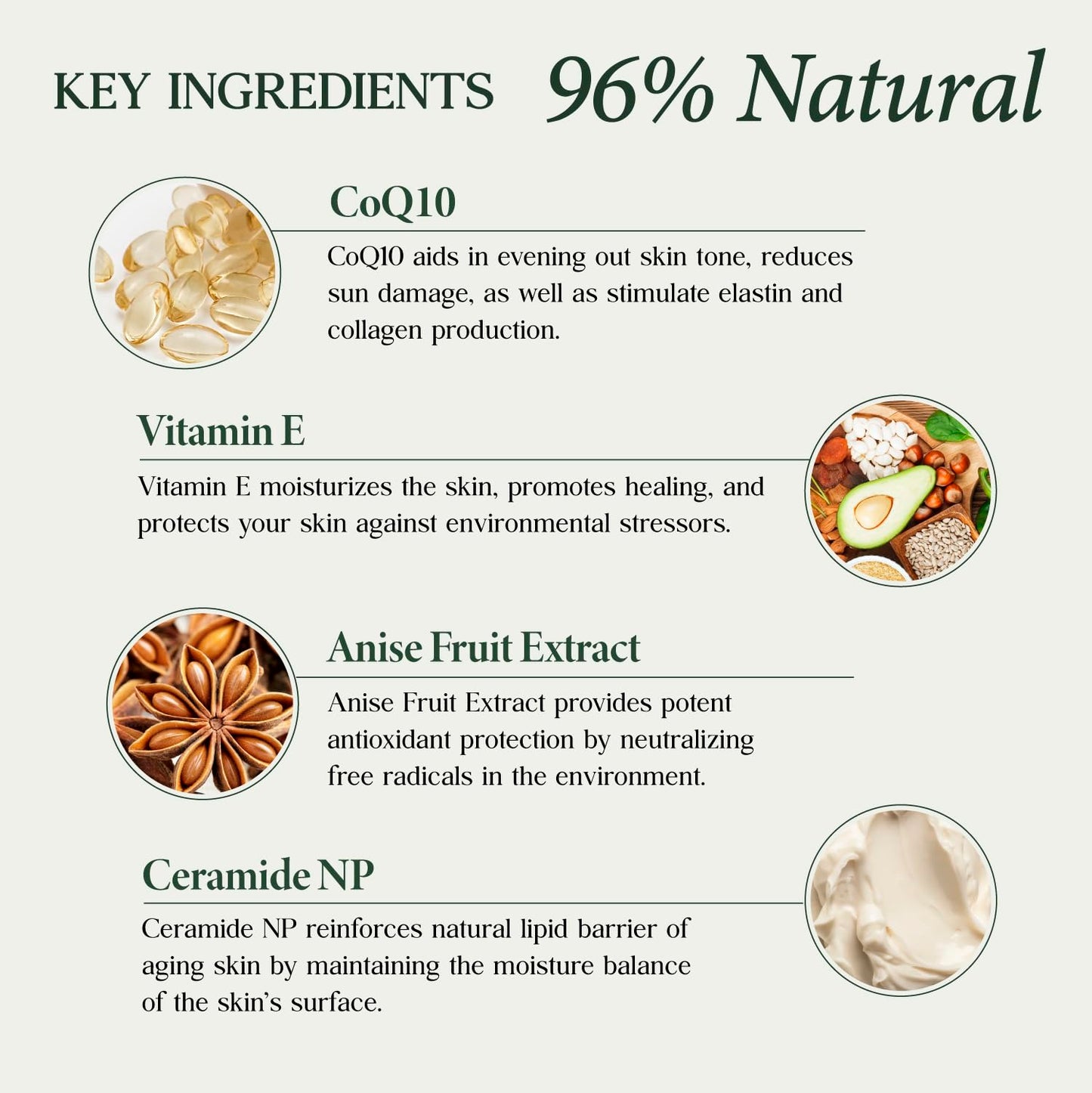 CLARA'S NEW YORK Q10 Facial Serum with Vitamin E - Hydrating, Brightening & Skin-Supportive - 30ml / 1 Fl Oz - Made in USA