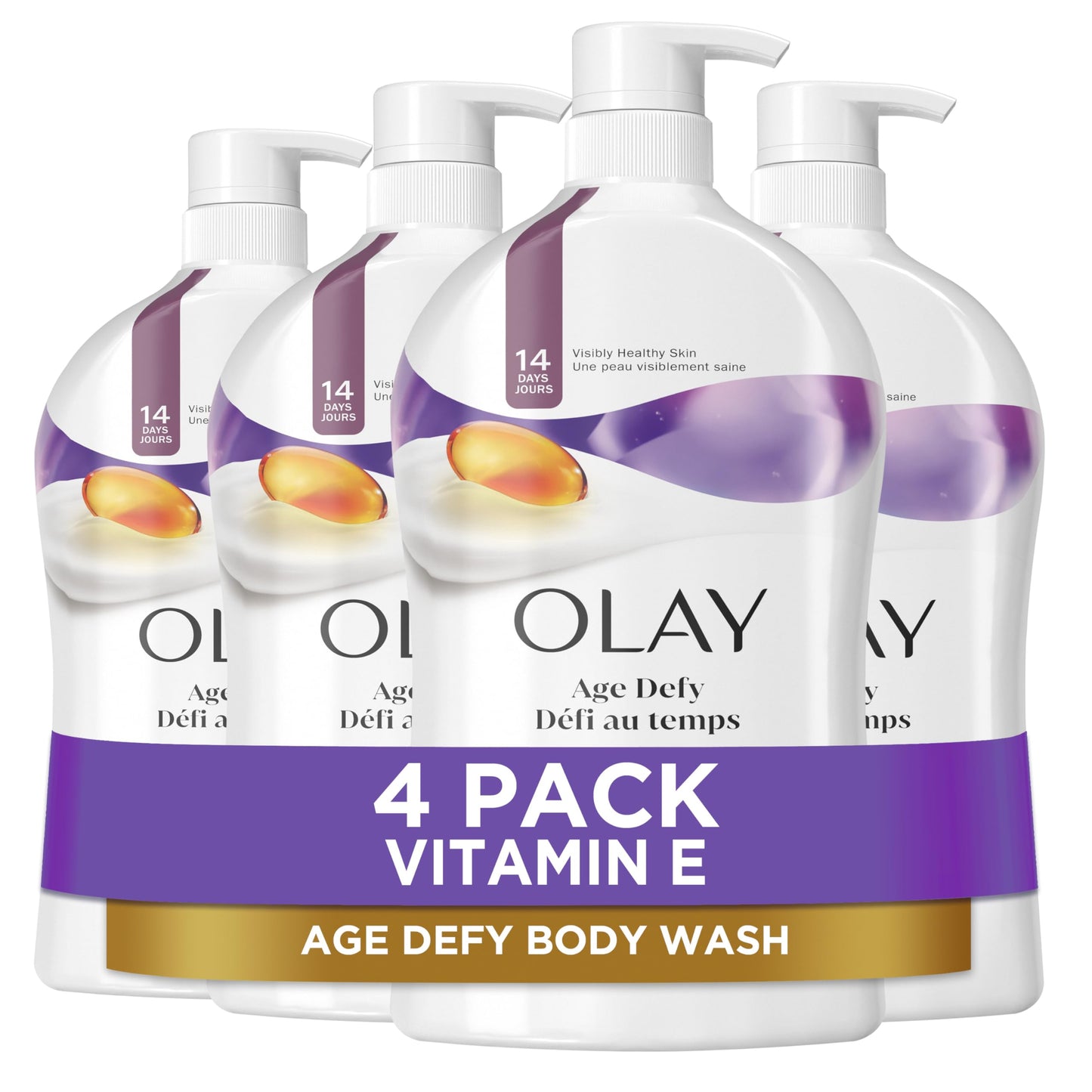 Olay Body Wash for Women, Age Defying with Vitamin E, 24hr Moisturizing, Hydrating & Refreshing, B3 Vitamin Complex, Free of Parabens & Phthalates