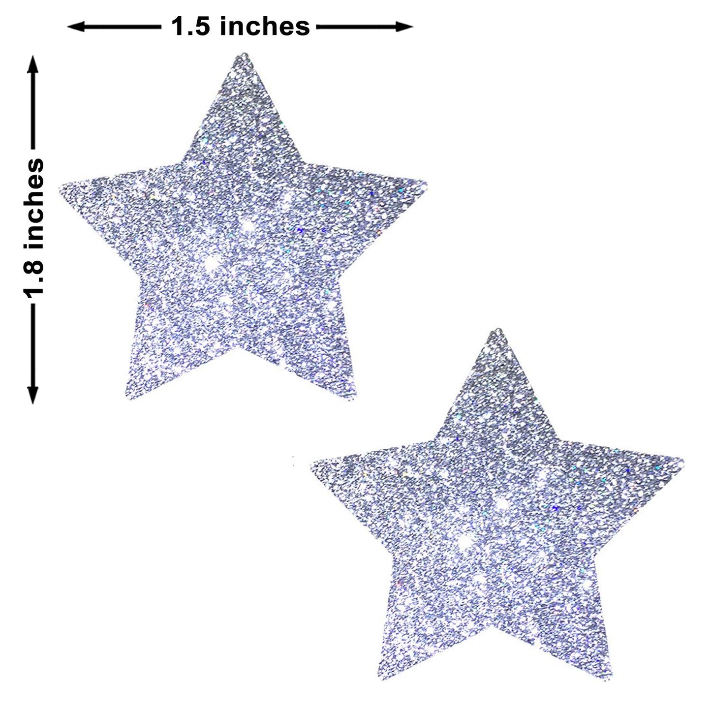 Neva Nude Silver Pixie Dust Starry Nights Bodistix - Glitter Body Stickers for Festivals, Raves, & Parties | Medical Grade Adhesive, Waterproof