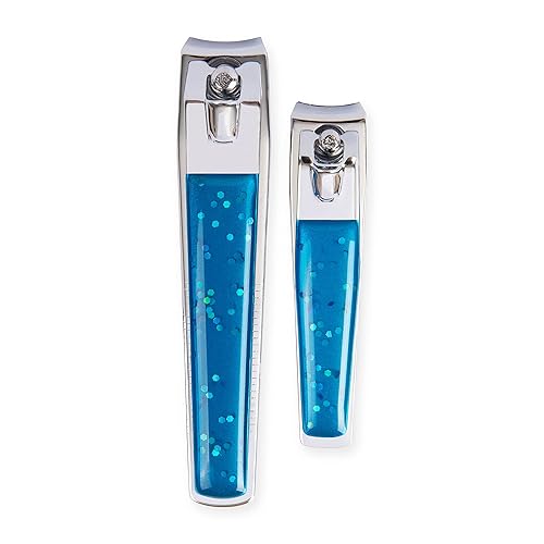 TRIM Azure Collection Clipper Set - Precision-Ground Cutting Edges for Clean, Even Cuts - Convenient and Easy to Use - Perfect for at-Home Manicures