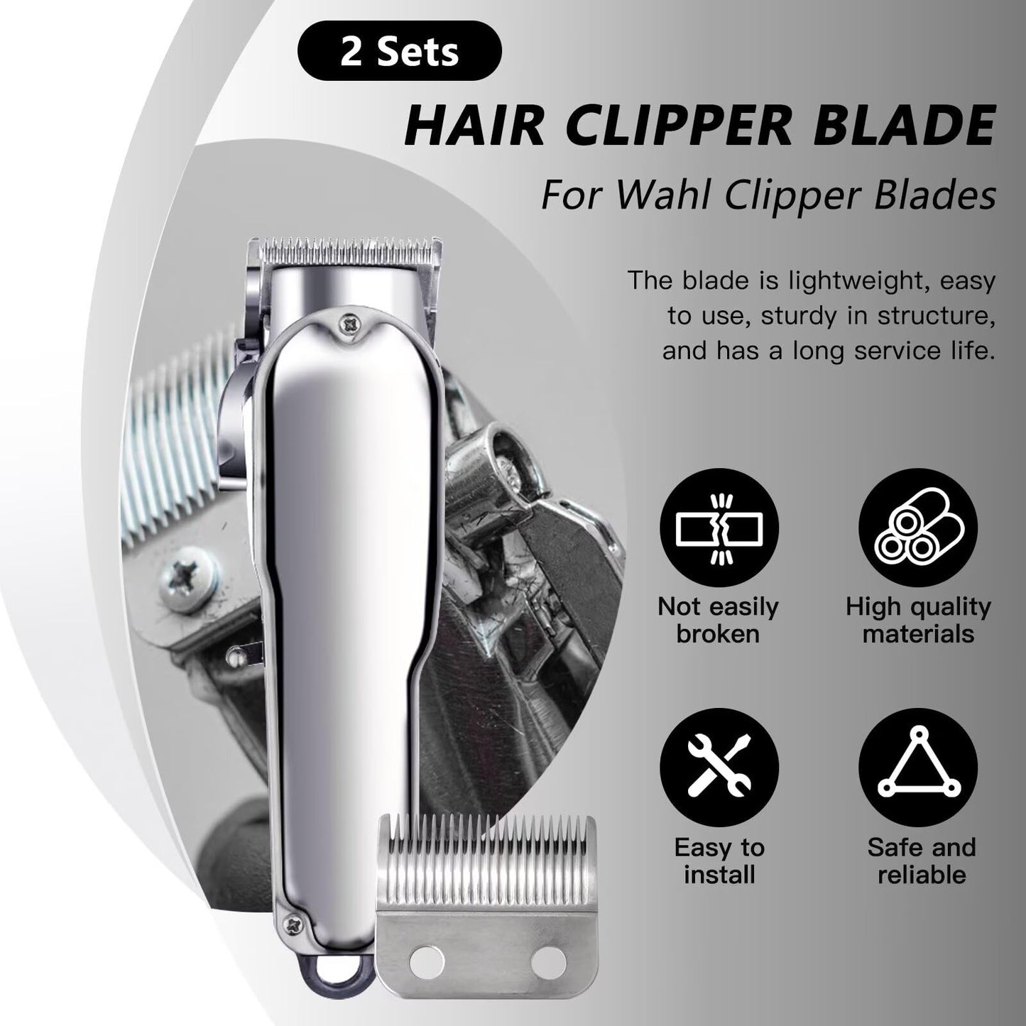 WELURE 2 Hole Clipper Blade Replacement Fit for Wahl Fit for Precision Premium Smooth Cut/ElitePro/ExtremeGripPro/ MC3 Beauty and Personal Care WELURE