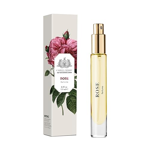 Caswell-Massey Rose Perfume Spray, Classic Floral for Women with Wild Fig, Currant, and Rose, Made in USA, 0.25 Oz