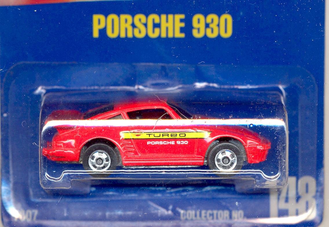 Hot Wheels Mattel Porsche 930 148 Blue Card 1991