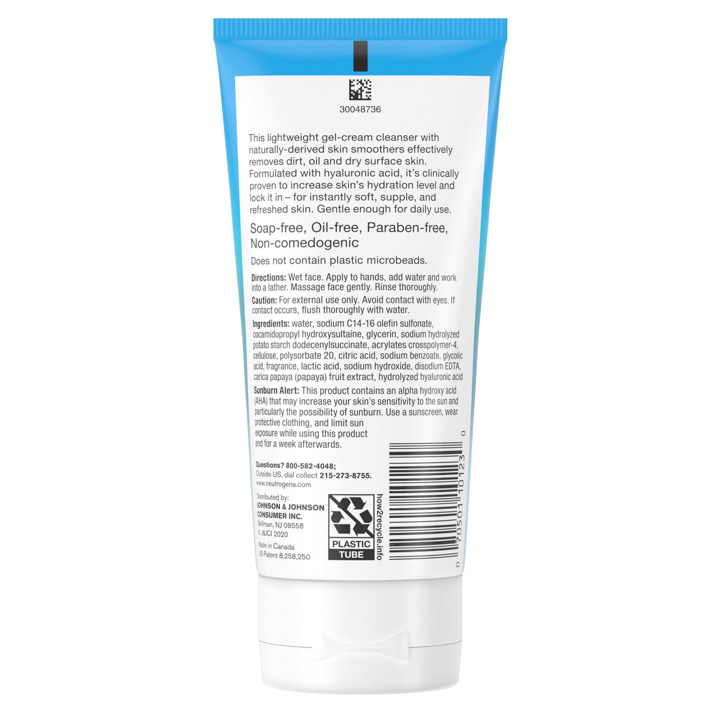 Neutrogena Hydro Boost Gentle Exfoliating Daily Facial Cleanser with Hyaluronic Acid, Clinically Proven to Increase Skin's Hydration Level