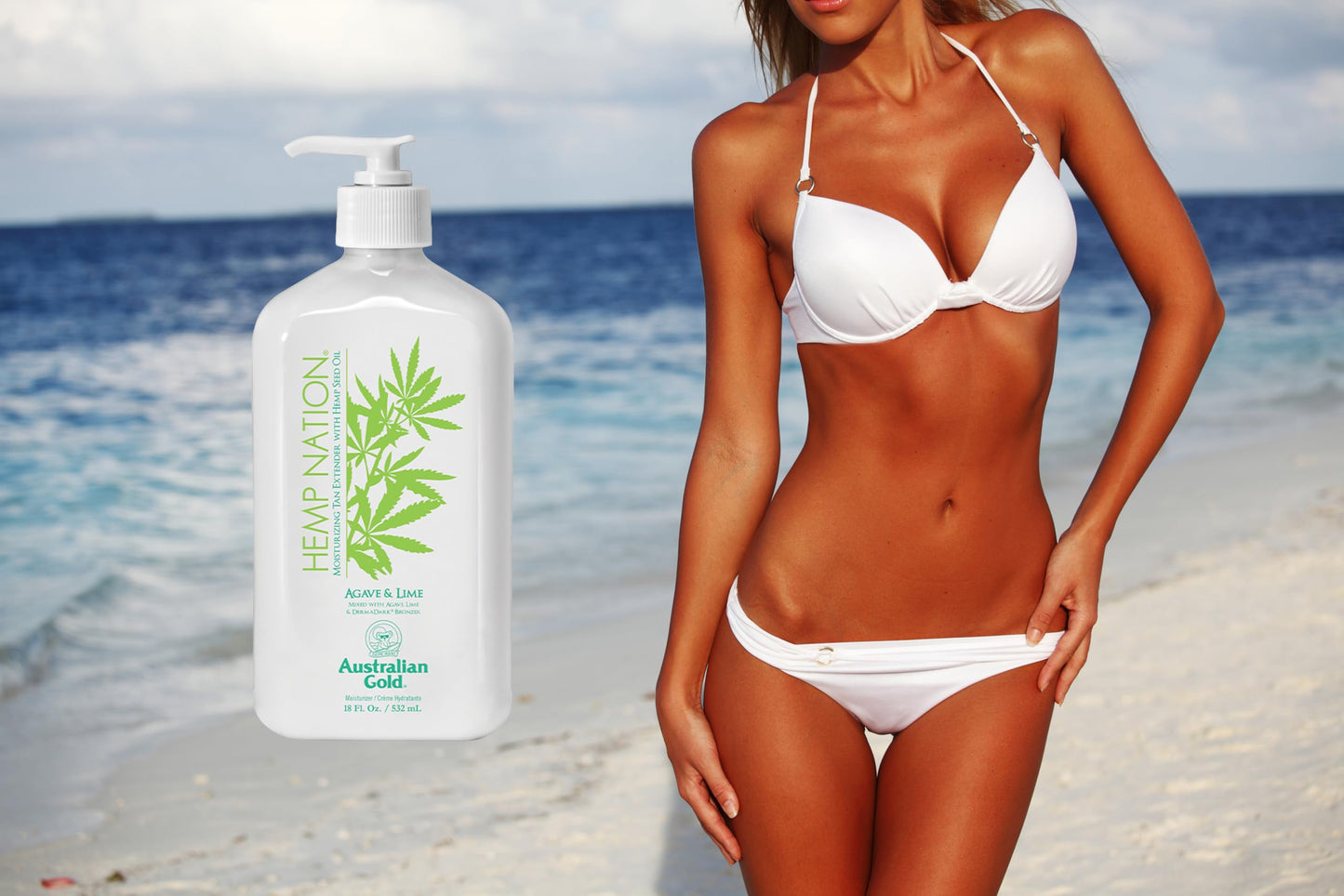 Australian Gold Hemp Nation Agave & Lime Moisturizing Tan Extender with Hemp Seed Oil