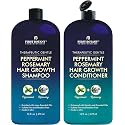First Botany, Peppermint Rosemary Hair Regrowth and Anti Hair Loss Shampoo and Conditioner Set - Daily Hydrating, Detoxifying, Volumizing Shampoo