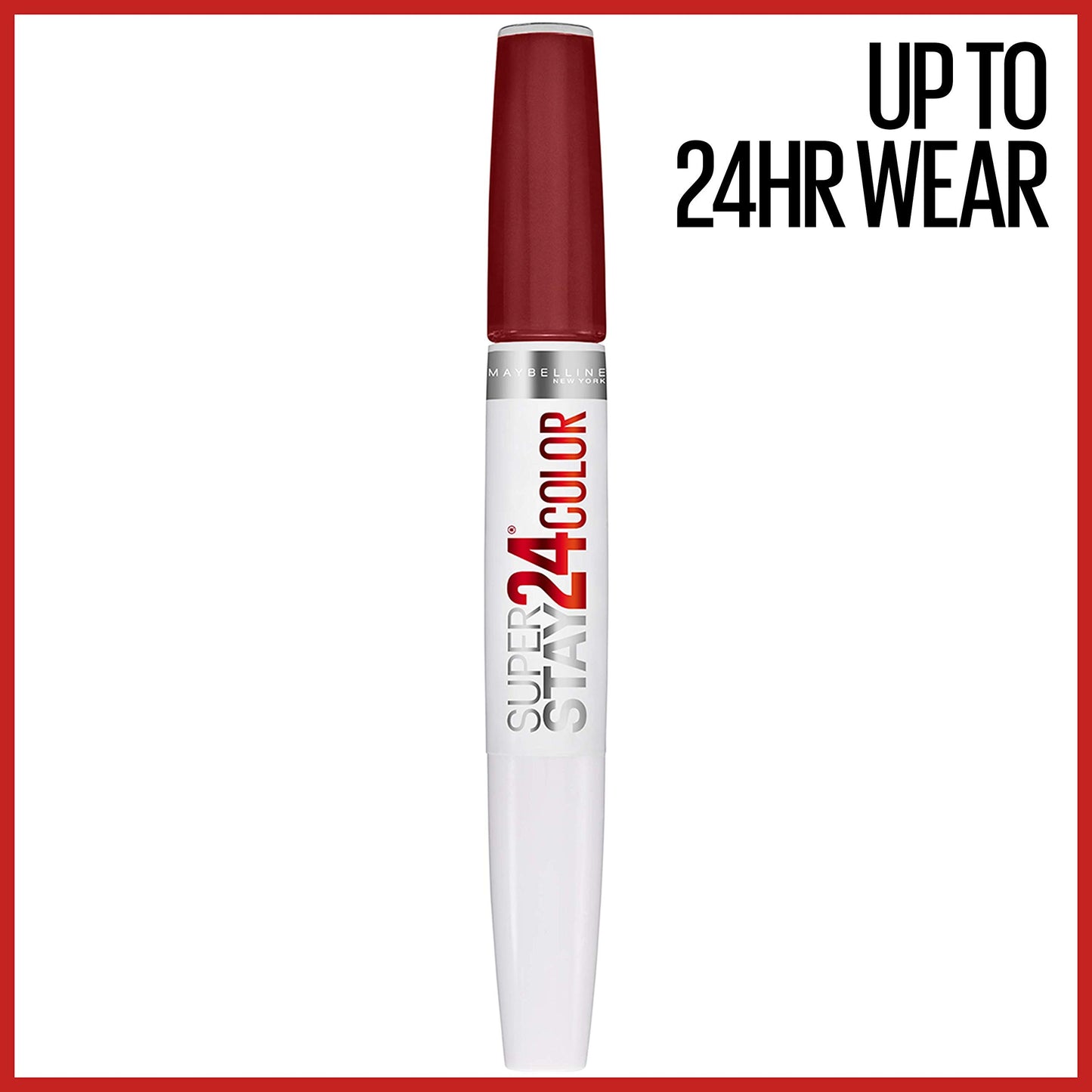 Maybelline Super Stay 24, 2-Step Liquid Lipstick Makeup, Long Lasting Highly Pigmented Color with Moisturizing Balm, Everlasting Wine