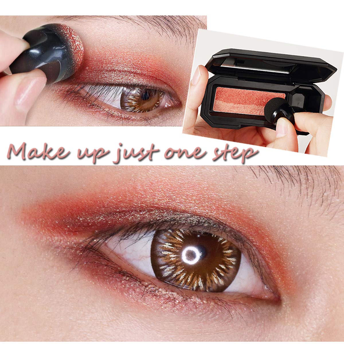 Aaiffey Dual-Color Waterproof Eyeshadow with Exquisite Glitters and Smooth Texture, Long Lasting for Eye Makeup