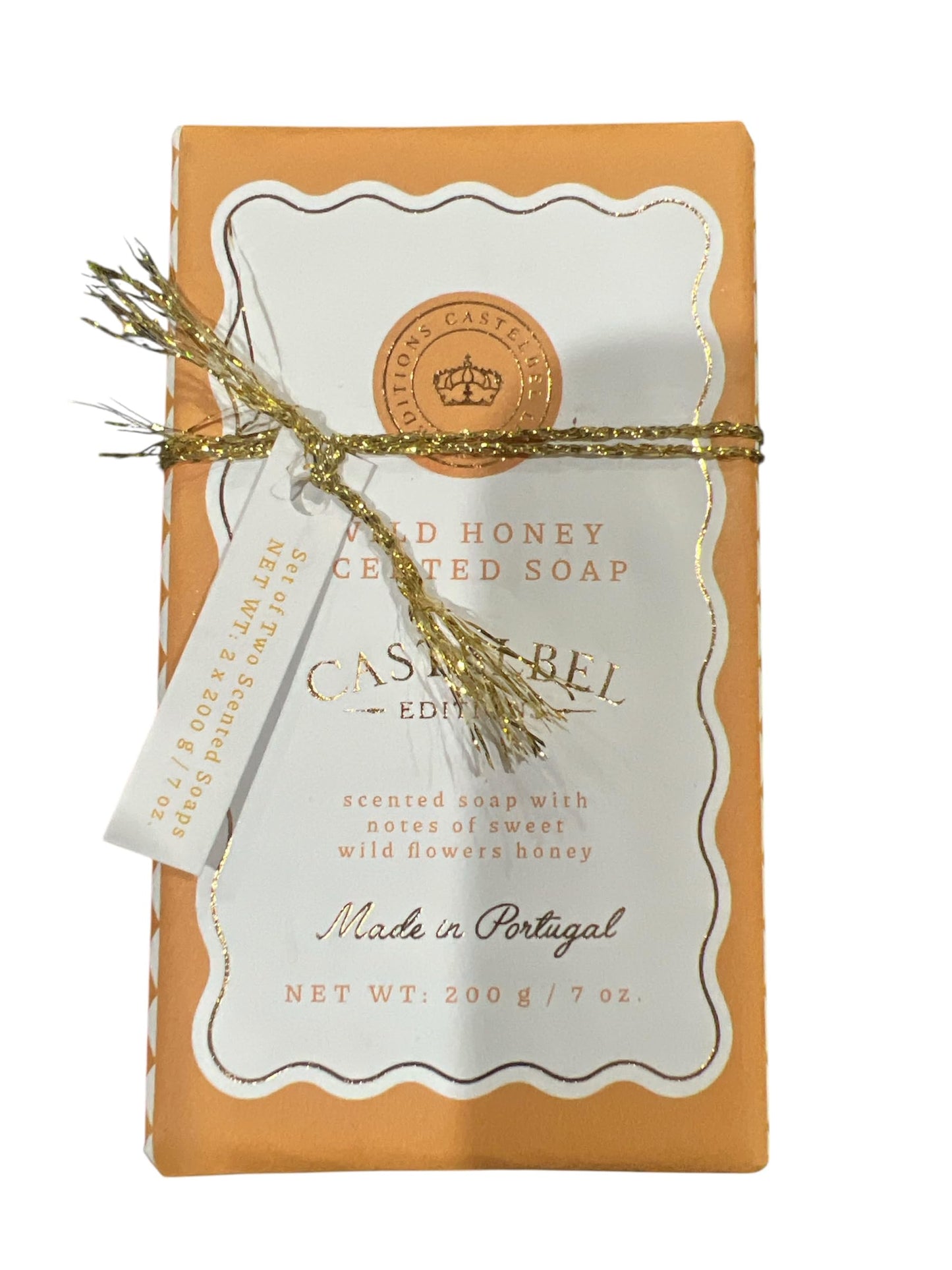 Castelbel Porto - Wild Honey - gift set of two scented bath soap (2 x 7 oz.) from the renowned Portuguese soap maker