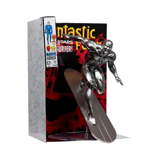 McFarlane Toys -Marvel Silver Surfer 1:6th Scale Collectible with Scene (Fantastic Four #72)