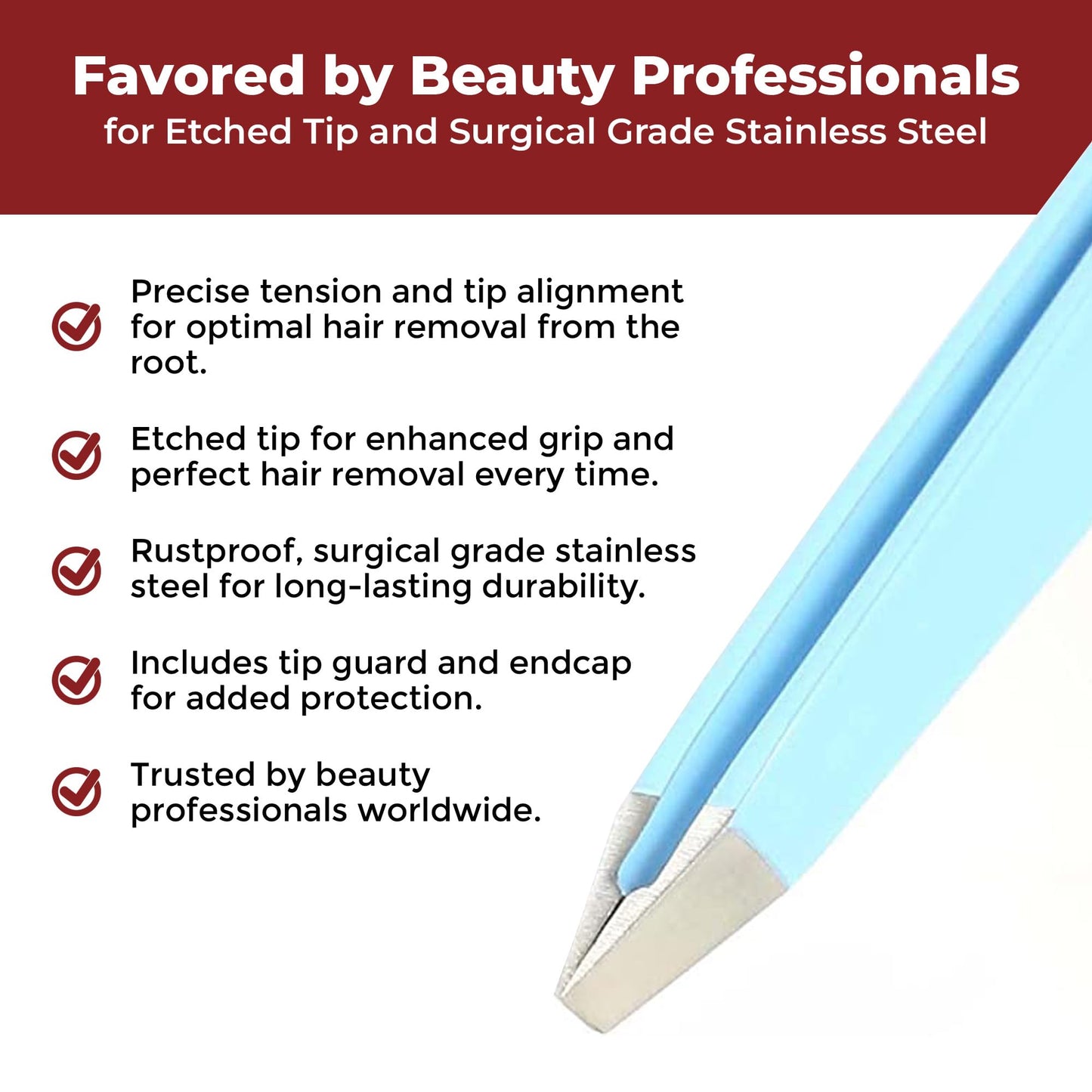 Venus by Regine Slant Tweezers - Handmade Precision Tool for Women & Men, 25-Degree Angle for Shaping Eyebrows & Grooming Facial Contours, Suitable