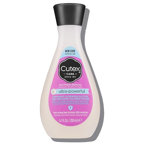 Cutex Gel Nail Polish Remover, Ultra-Powerful & Removes Glitter and Dark Colored Paints, Paraben Free, 6.76 Fl Oz Beauty & Personal Care Cutex