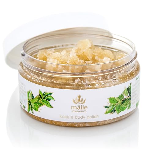 M?lie Organics Body Polish, K?ke‘e Scent, Sugar Scrub Exfoliator, Vegan, 8 oz Beauty & Personal Care Malie