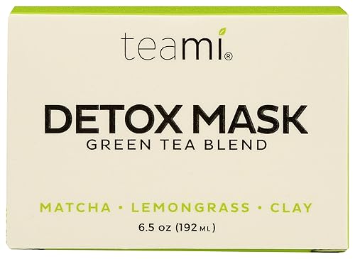 Teami Detox Face Mask for Hydraiting, Moisturizing & Purifying, Blackhead Remover Green Tea Deep Cleanse Mask reduces Acne & oil, Pore Minimizer Clay