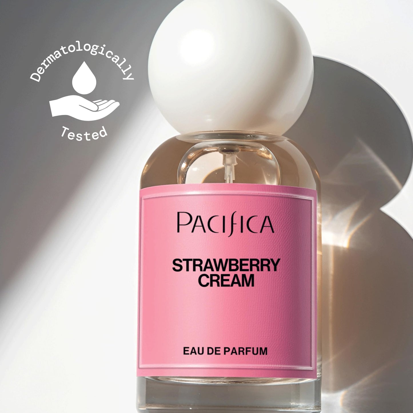 Pacifica Strawberry Cream Perfume for Women - Fruity Floral Eau de Parfum Spray with Strawberry, Vanilla, Jasmine & Sandalwood Notes, Long Lasting, Clean Beauty, 1 fl oz