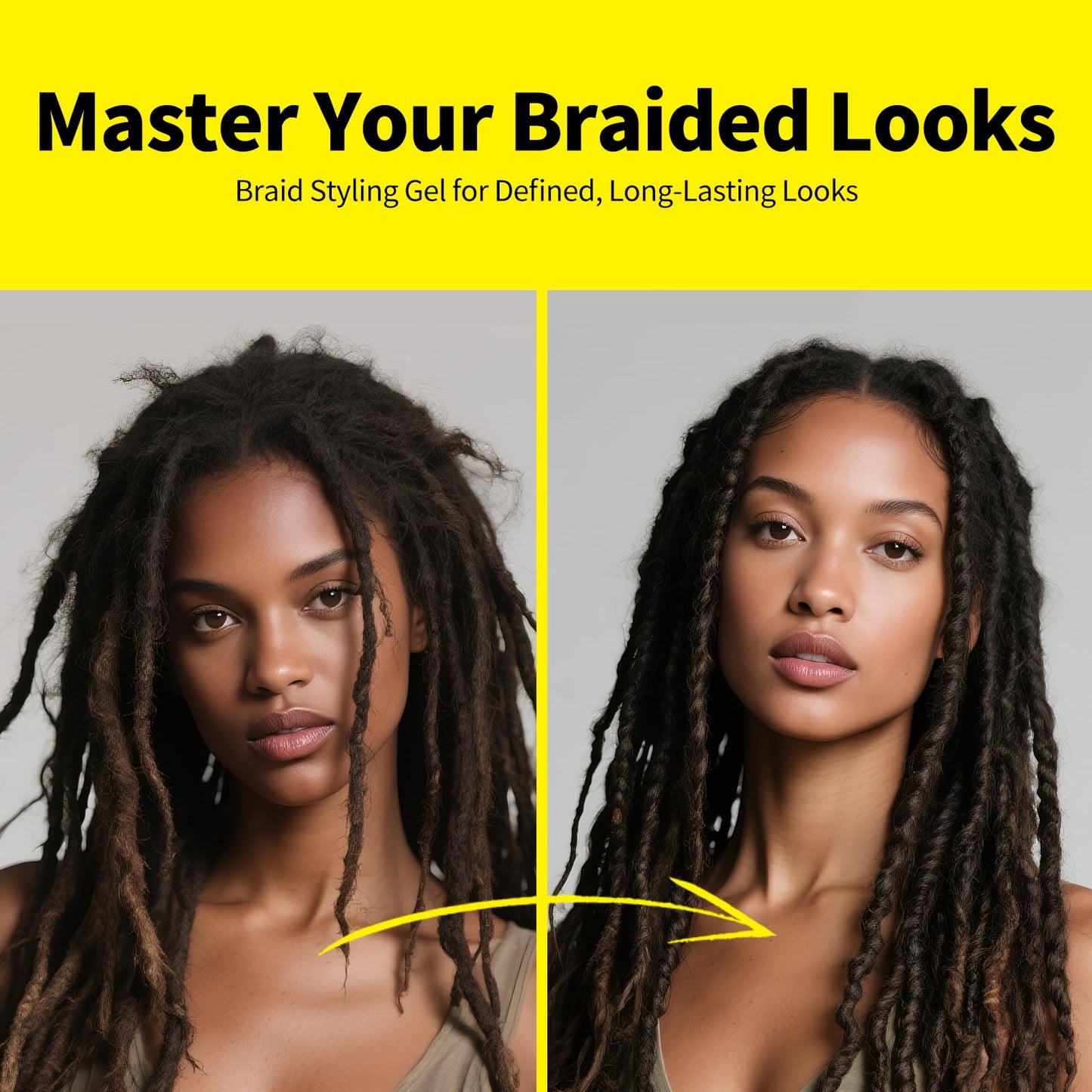 SEVICH Biotin Care Braid Gel - Extreme Hold Braid Wax, Shining Curly Hair Gel, Hair Damage Repair Formula High Shine Braiding Gel & Edge Control