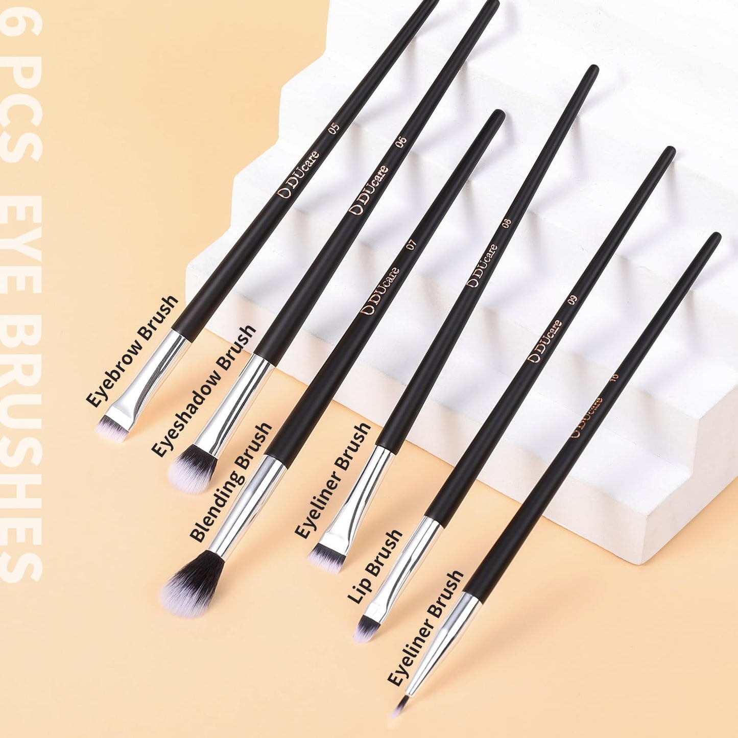 DUcare Makeup Brushes with Case 10Pcs Travel Makeup Brushset Women Gift Premium Synthetic Kabuki Foundation Blending Brush Face Powder Blush