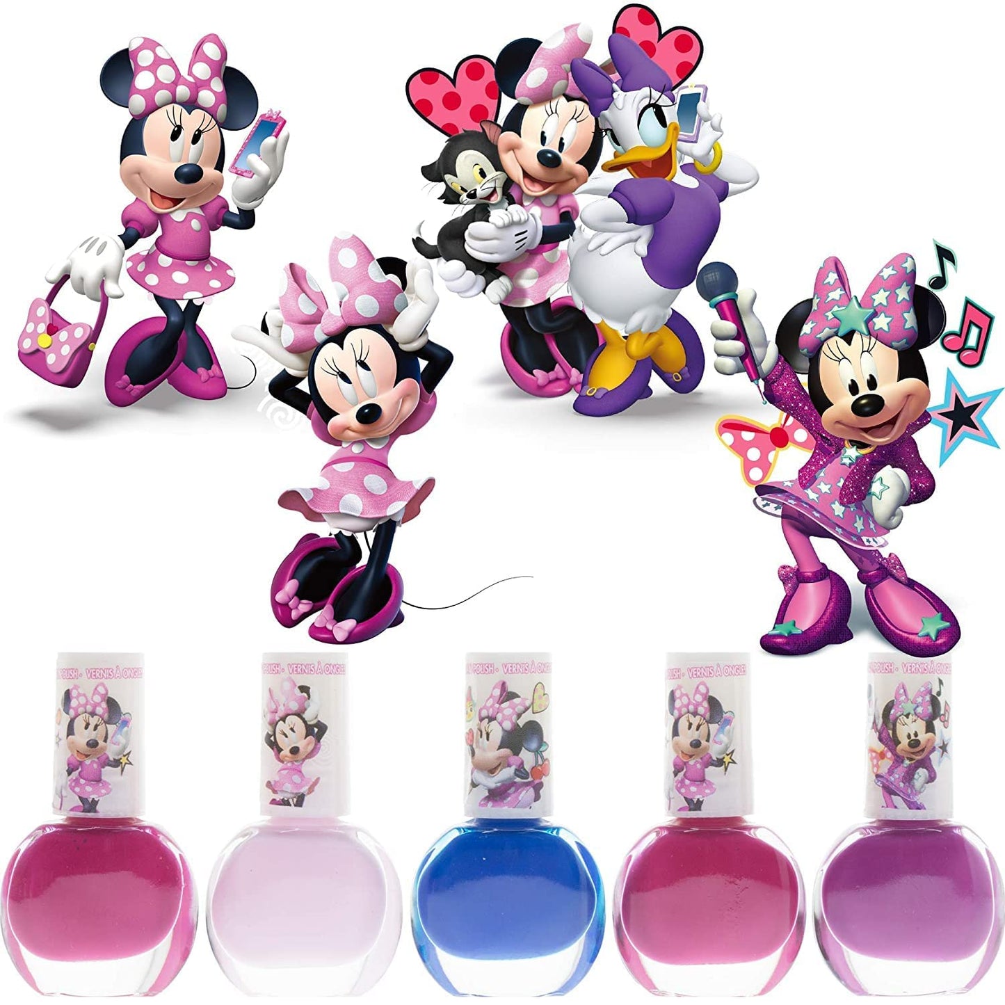 Townley Girl-Disney Minnie Mouse|The Top Nail Saloon for Kids|Non toxic,Glittery,Opaque,Water Based,Quick Dry,PeelOff NailPolish Kit|Perfect Beauty & Personal Care Townley Girl