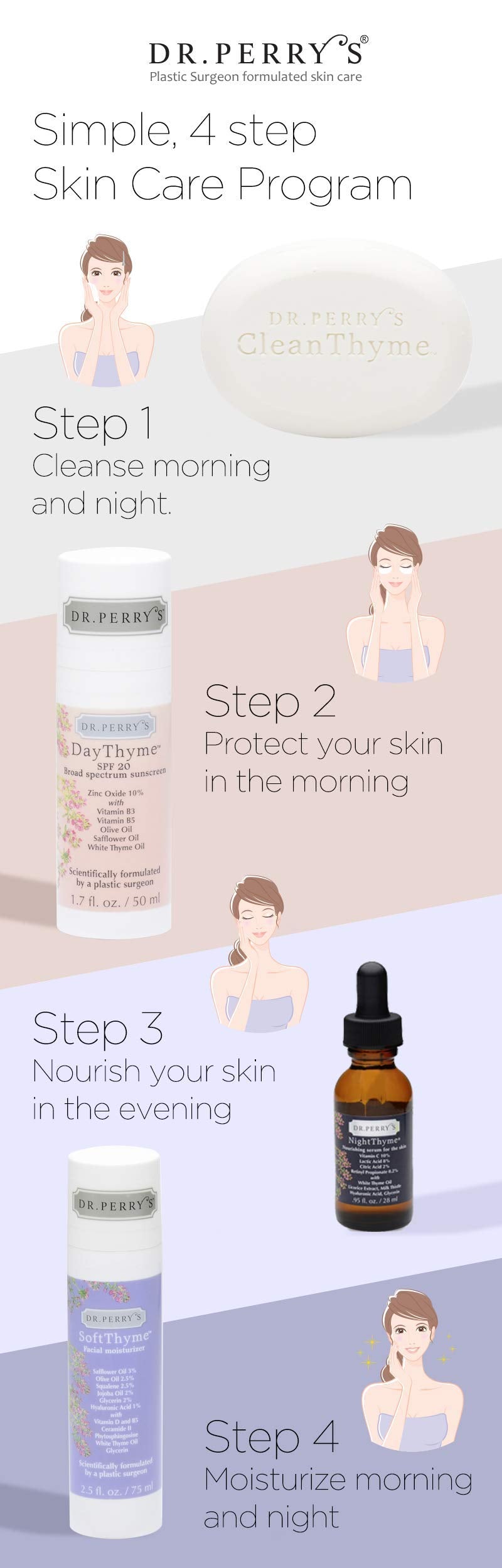 Dr. Perry's NightThyme Skin Nourishing Serum with Vitamin C and Hyaluronic Acid