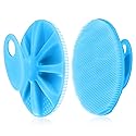 INNERNEED Food-Grade Soft Silicone Body Cleansing Brush Shower Scrubber, Gentle Exfoliating and Massage for All Kinds of Skin (Blue)