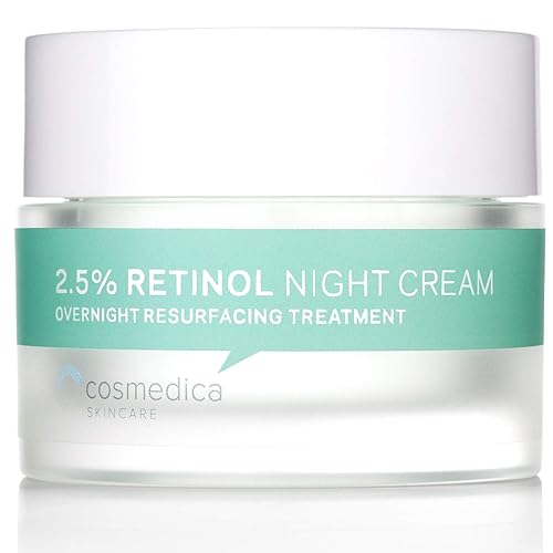 Cosmedica Skincare Retinol Night Cream - Daily Moisturizing Facial Lotion Night Cream. The best Retinol Cream with Vit A and Hyaluronic Acid to target